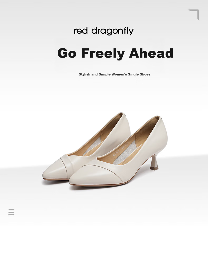 RED DRAGONFLY High Heels, Shallow Women's Spring And Autumn Work Shoes, Elegant Commuter Stilettos, WLB14272, Beige, Size 37 1