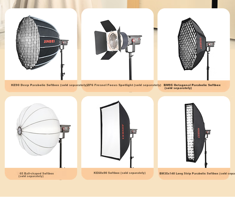 JINBEI JL-220W Single Light Standard Configuration, White Light Fill Light 13