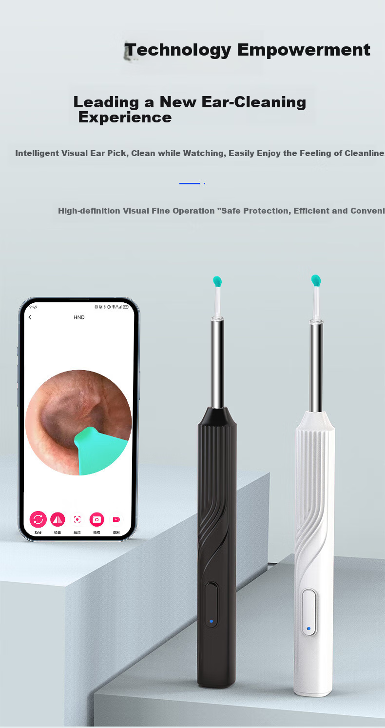CIIYIIMEN Intelligent Visual Ear Pick High-Definition Ear Cleaning Tool for Adults And Children, Luminous Ear Spoon, White 1