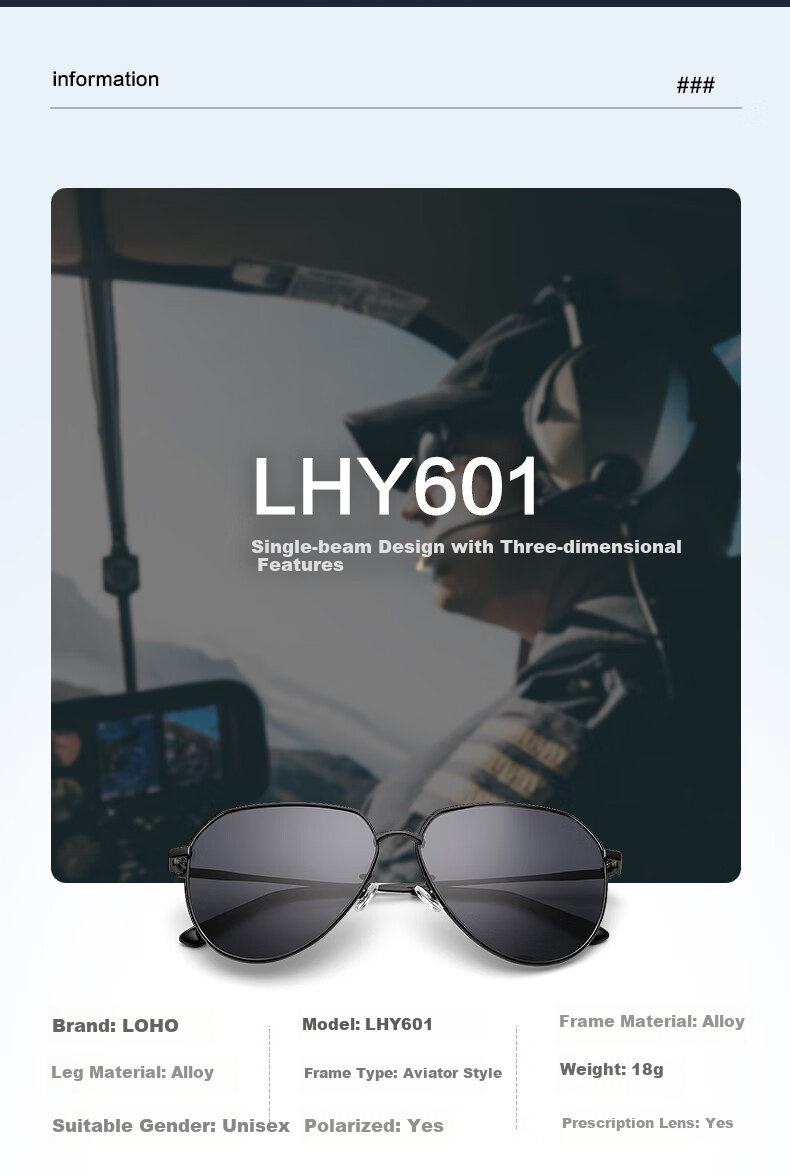 LOHO Classic Aviator Sunglasses, Polarized Sunglasses for Fishing And Driving, Specialized Polarized UV Protection, Gift for Me 12