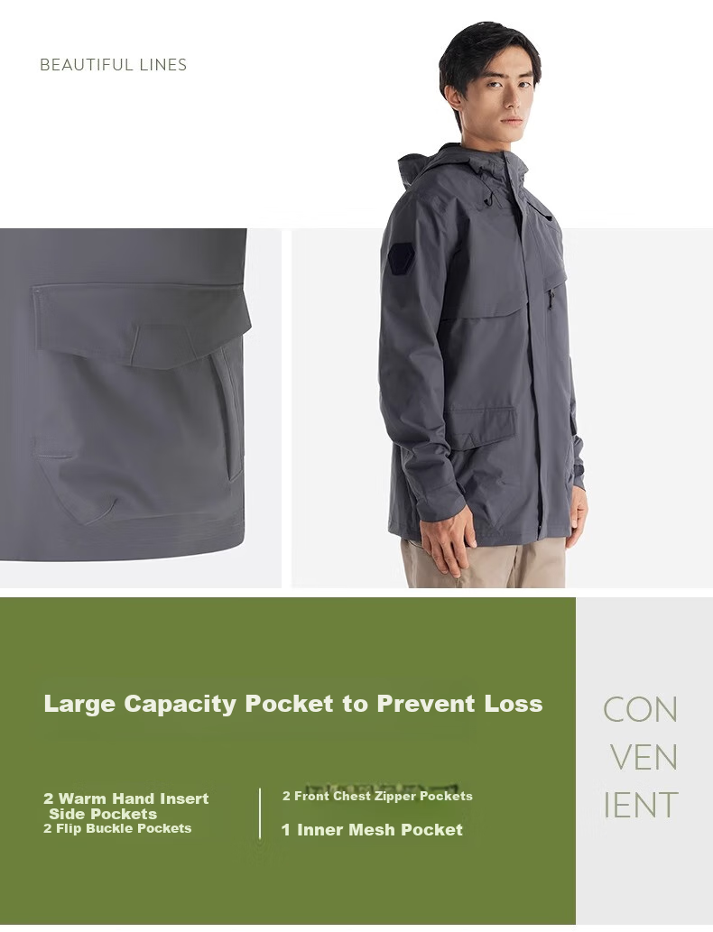 DECATHLON Men's Single-Layer Jacket, Spring And Autumn Outdoor Hiking Wear, NH500 Windproof And Waterproof Jacket, 5123918 5