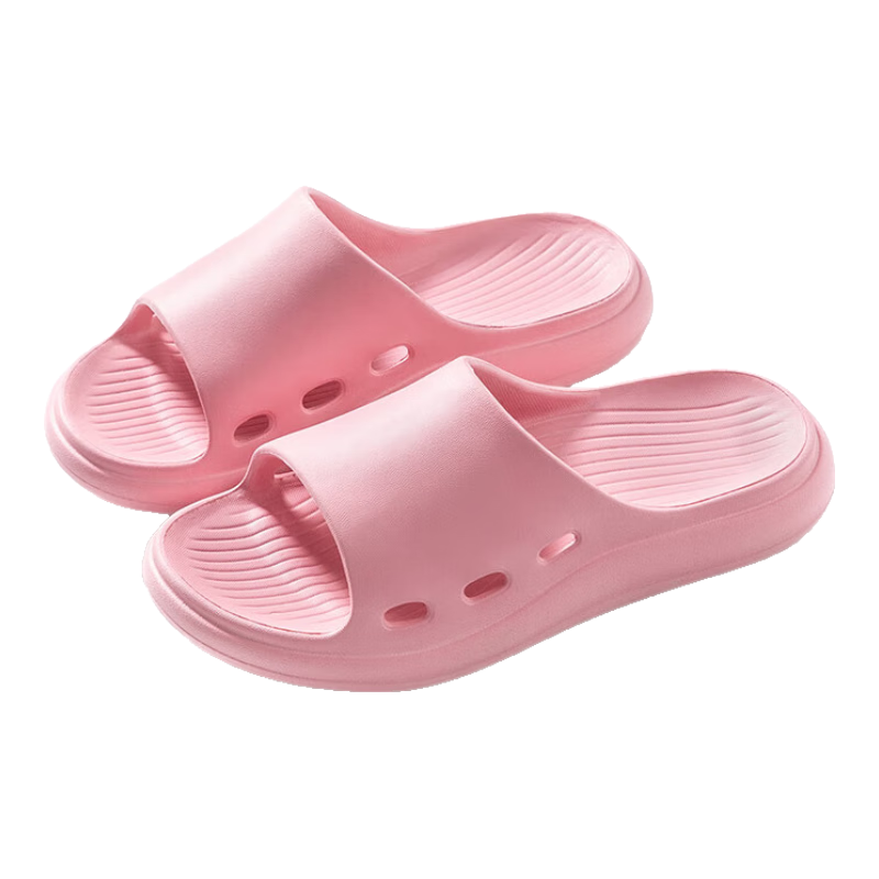 JD Original [3.5cm Squishy Feel] EVA Thick-Soled Bathroom Slippers for Women, Odor-Resistant Sandals, Cherry Blossom Pink, Size 36-37