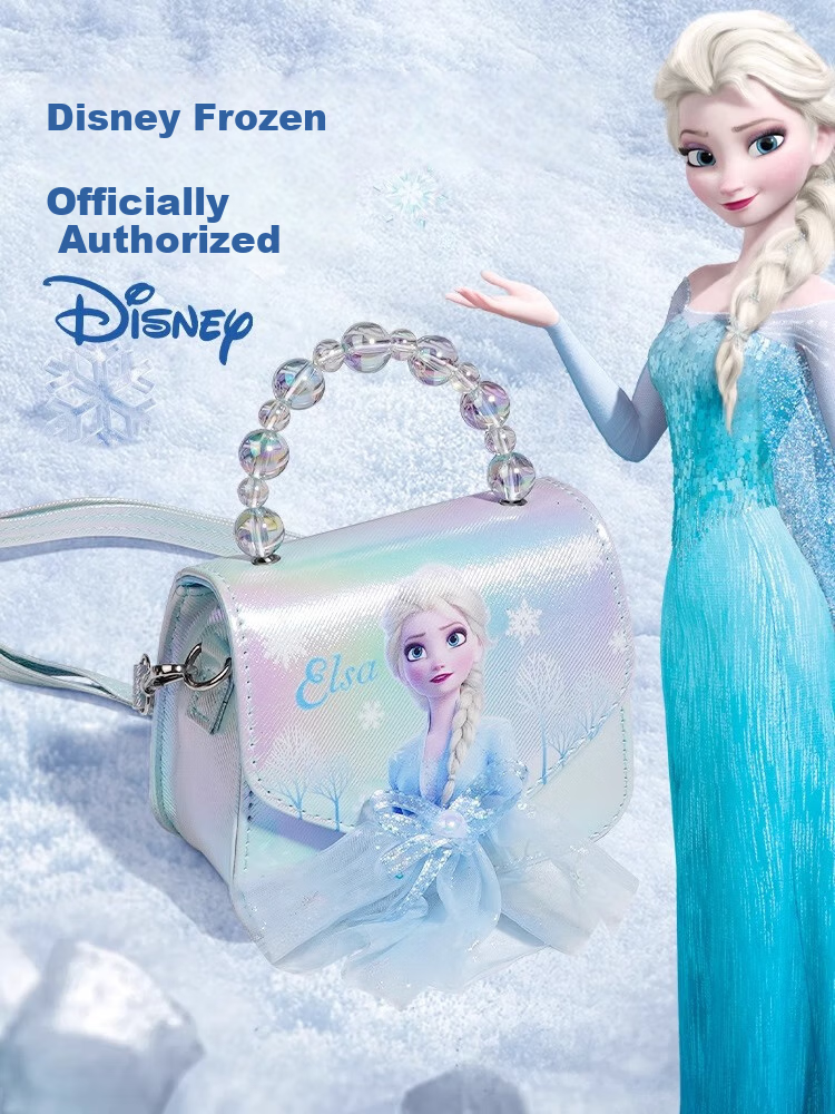 Disney Elsa Princess Handbag, Children's Toy, Birthday Gift for Girls Aged 3-6 Elsa Tote Bag, Suitable for Ages 7-14 2
