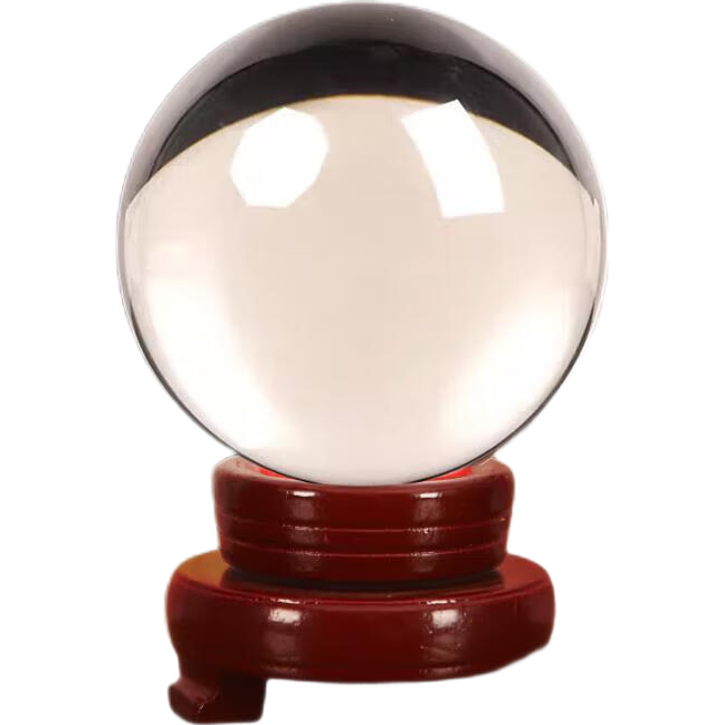 Bin Yue White Crystal Ball Ornament White Artificial Crystal Ball Glass Sphere Living Room Entryway Study Decoration White 5cm