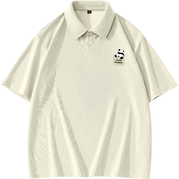 Baleno S&K Series Waffle Men's Polo Shirt, Summer Cartoon Print Collar Top, Youth Simple Style Short Sleeve