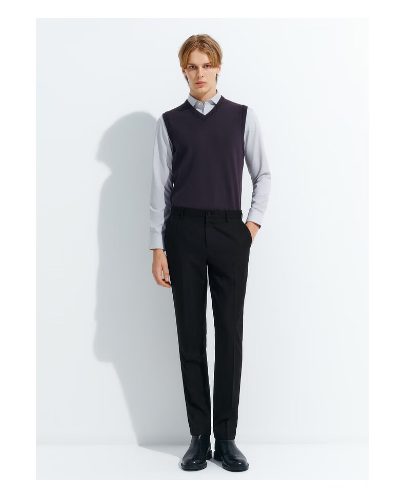 G2000 [Easy-Care/Mall-Matching] Men's Spring And Summer Business Commute Formal Dress Pants Trousers, Black, Size 32 6