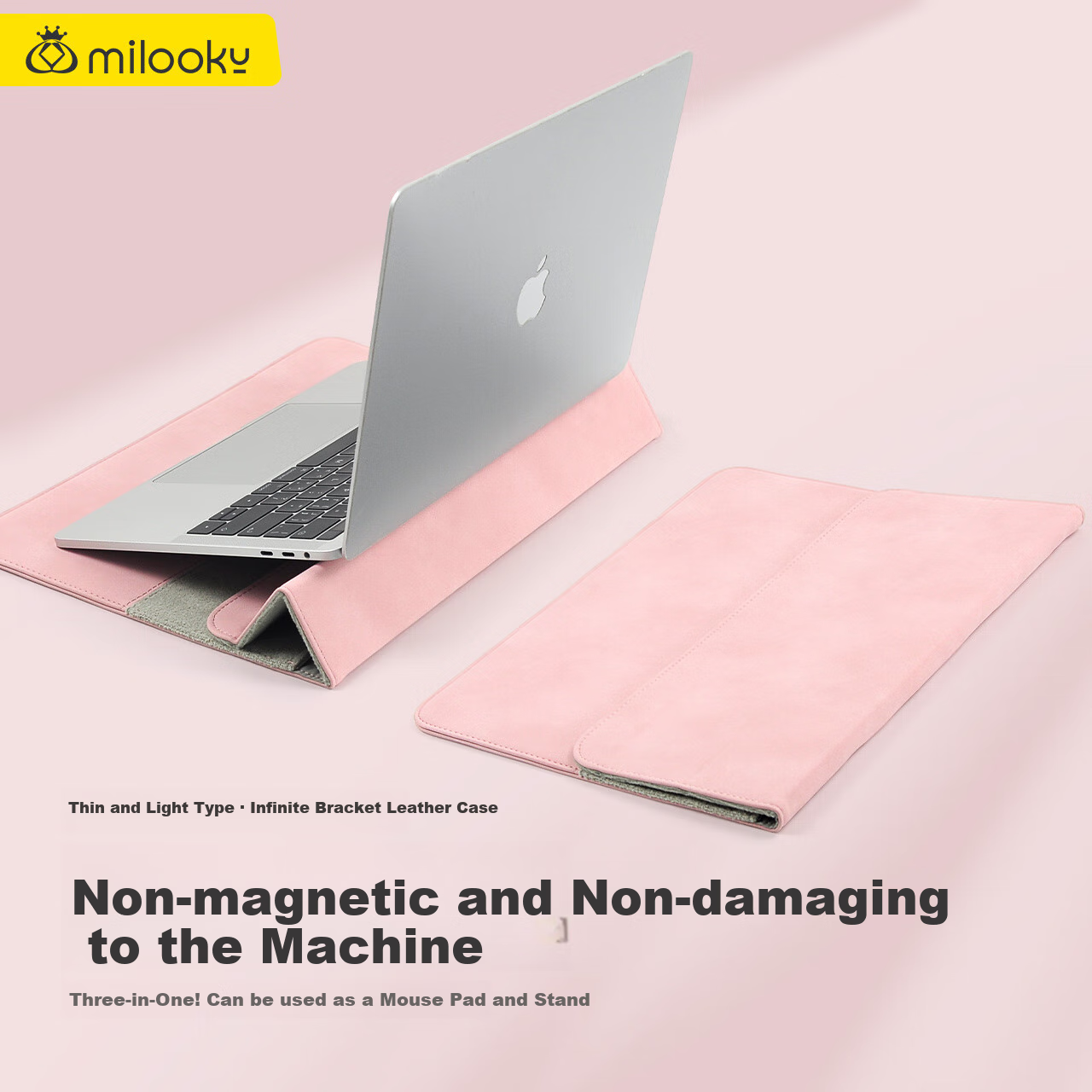 Milooky Case for 13/13.6/14-Inch Laptops, Multifunctional Portable Protective Cover with Stand for Women's Laptops