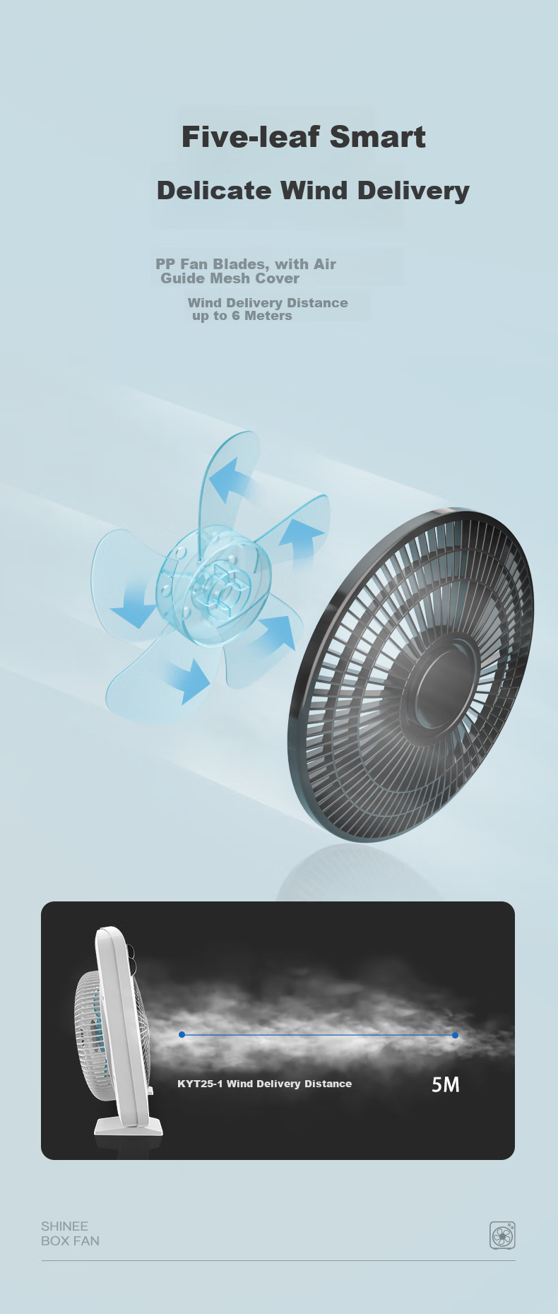 Shinee Electric Fan, Desktop Page Fan, Dormitory Table Fan, Small Desk Fan, AC Fixed Frequency Hongyun Fan, Five Blades, 120-Minute Timer Fan KYT25-1 5