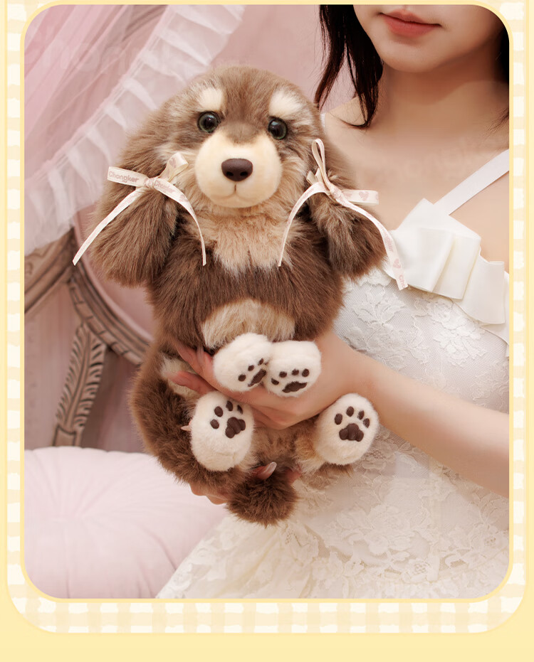 Chongke [Huang Zihongfan's Style] Pet Sausage Dog Handbag, Plush Stuffed Animal Shoulder Bag, Birthday Gift for Girls 9