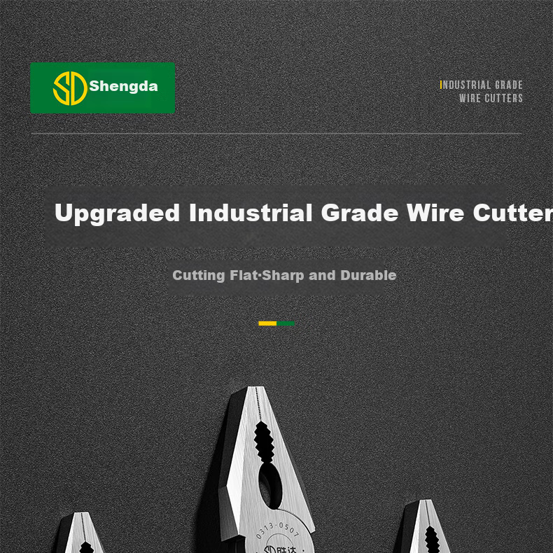 Shengda Tiger Pliers, Multi-Functional Long-Nose Pliers, 8-Inch Wire Cutters, Electrician's Diagonal Cutting Pliers, Hardware Tool Set, Pliers 1