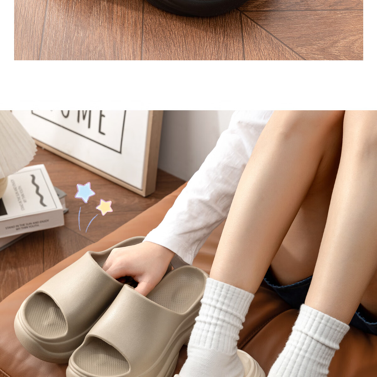 TZLDN Thick-Soled Heightening Heel Slippers for Women, Outdoor Wear, 2026 Summer New Style, High Aesthetic EVA Squishy Feeling Women's Sandals 15