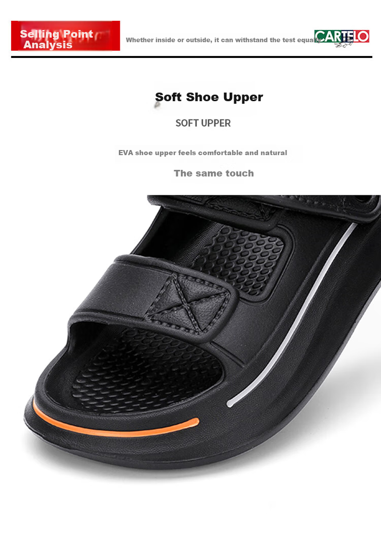 CARTELO Men's Sandals, Summer Soft-Soled Trendy Casual Dual-Use Slippers, Men's Outdoor Beach Sandals 5