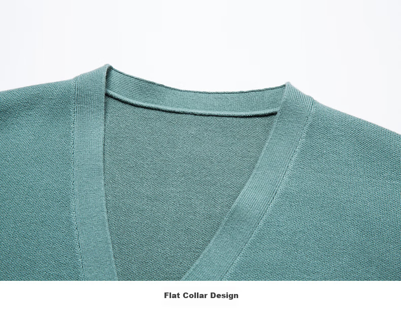 Hengyuanxiang Knitted Cardigan for Men, Spring And Autumn Solid Color Versatile Sweater, Middle-Aged Men's Clothing, Wool-Blend Casual Warm Outerwear 37