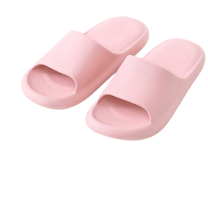 Sanli Household Non-Slip Slippers Bathroom Silent Indoor Outdoor Soft Elastic Men's and Women's New Pink Size 38-39
