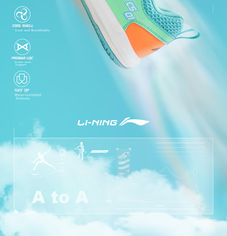 Li-Ning Badminton Shoes for Men And Women, Rocket Shoes 1.0, Competition And Training Shoes, Table Tennis And Tennis Shoes, Low-Profile Flying Shoes 1
