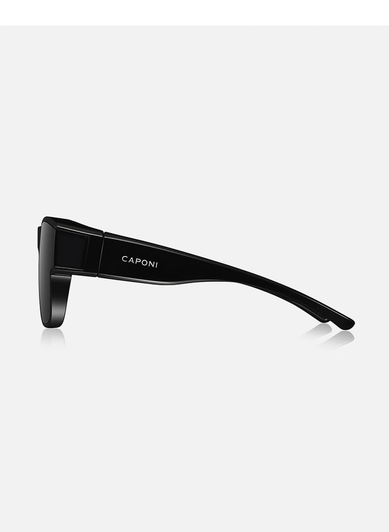 CAPONI Night Vision Driving Sunglasses Clip-On Unisex Photochromic Polarized Sunglasses Clip for Day and Night Use with Prescription Glasses 20