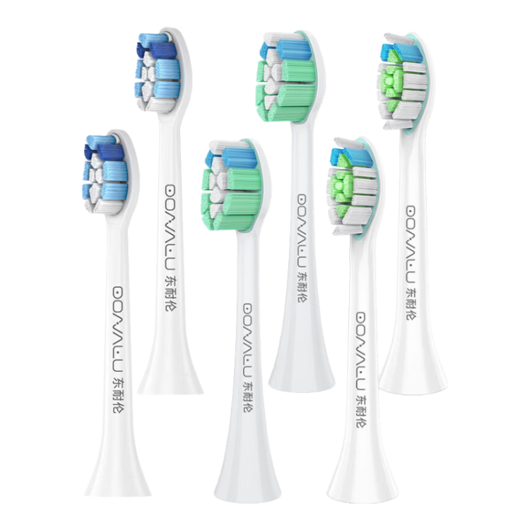 Dong Nai Lun Compatible with Philips Electric Toothbrush Heads, Suitable for HX6730/6063/3226/3216/9033/9023, Compatible with HX3/5/6/9, Combination Pack of 6 Pieces