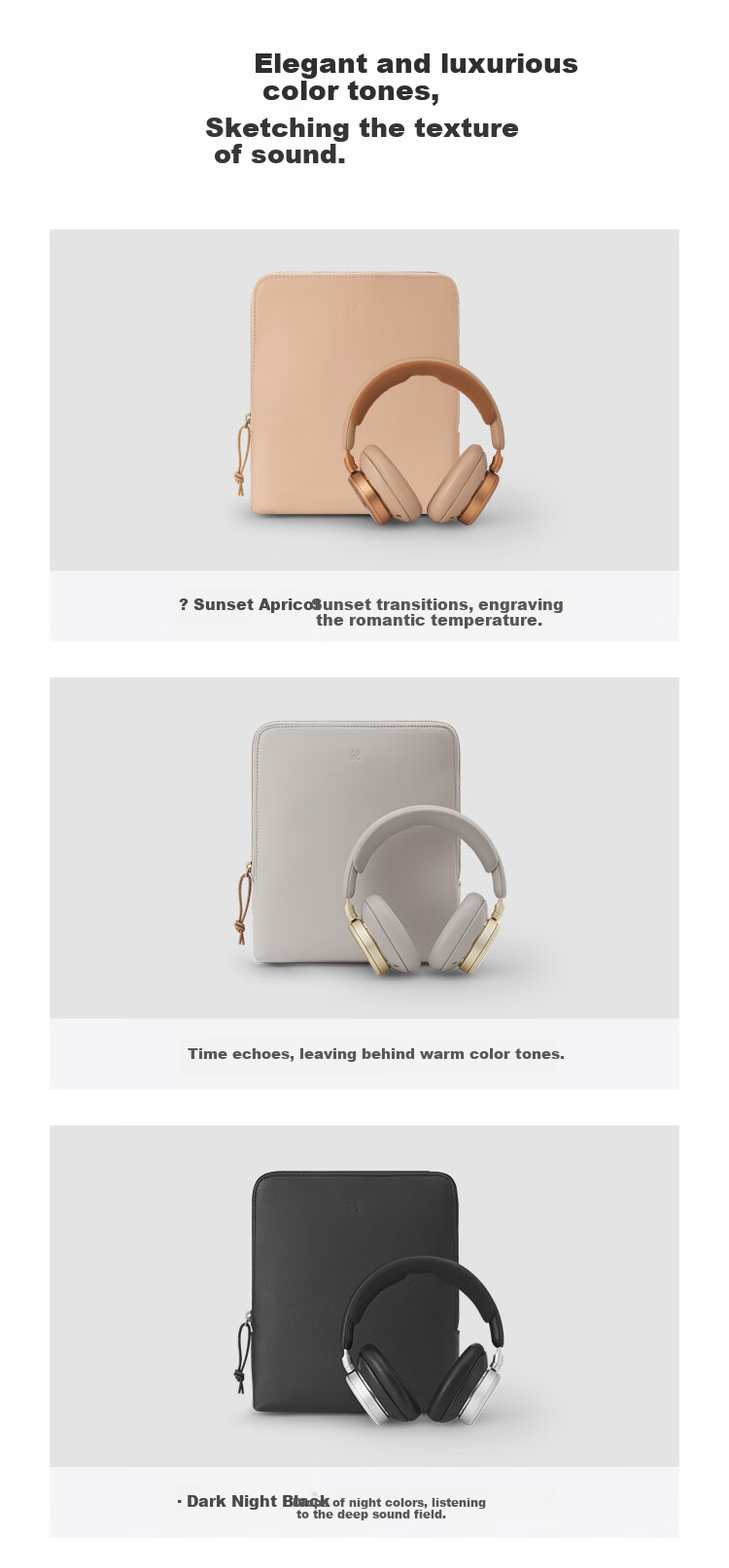 B&O Beoplay H100 Wireless Bluetooth Headphones, Over-Ear Active Noise Cancellation, Hi-Res High-Resolution Audio, Sunset Apricot Color, Holiday Gift [Gong Jun's Choice] 6