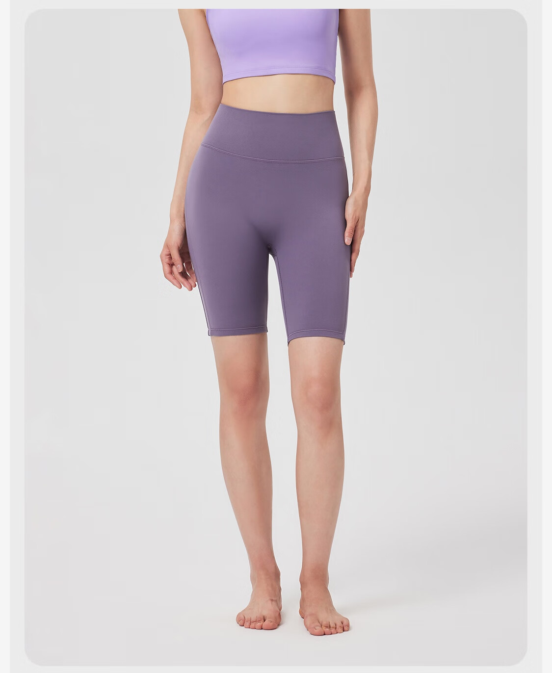 Keep Women's Yoga Shorts High Waist Butt Lift Cooling Sun Protection No Size 4-Inch Shorts Iris Purple 13