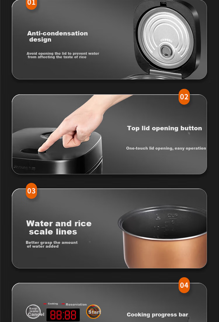 Joyoung Household 3L Rice Cooker, Multifunctional Smart Cooking Pot F-30FZ619 19