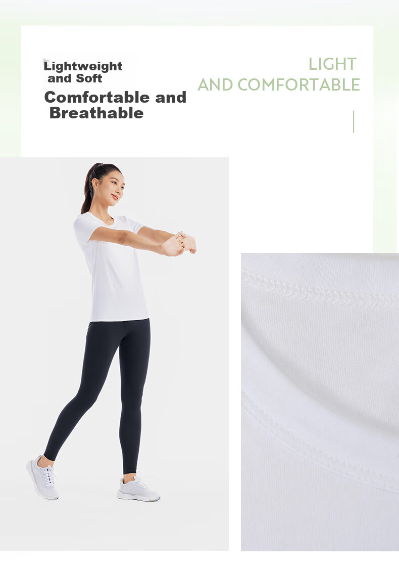DECATHLON Sports T-Shirt, Breathable Solid Color Casual Short-Sleeve Loose-Fitting Running Fitness Top 5036051 5