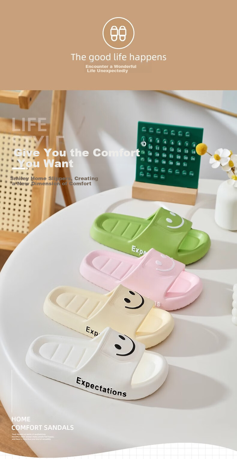 YUZHAOLIN Non-Slip Slippers for Women, Summer Bathroom Shower Home Sandals for Me 1