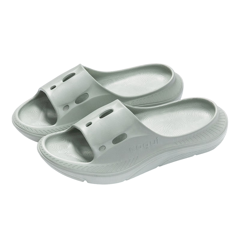 Coqui Unisex Summer Home Slippers Thick Sole Soft Elastic Casual Bathroom Slippers Meteorite Gray 41CQ2520