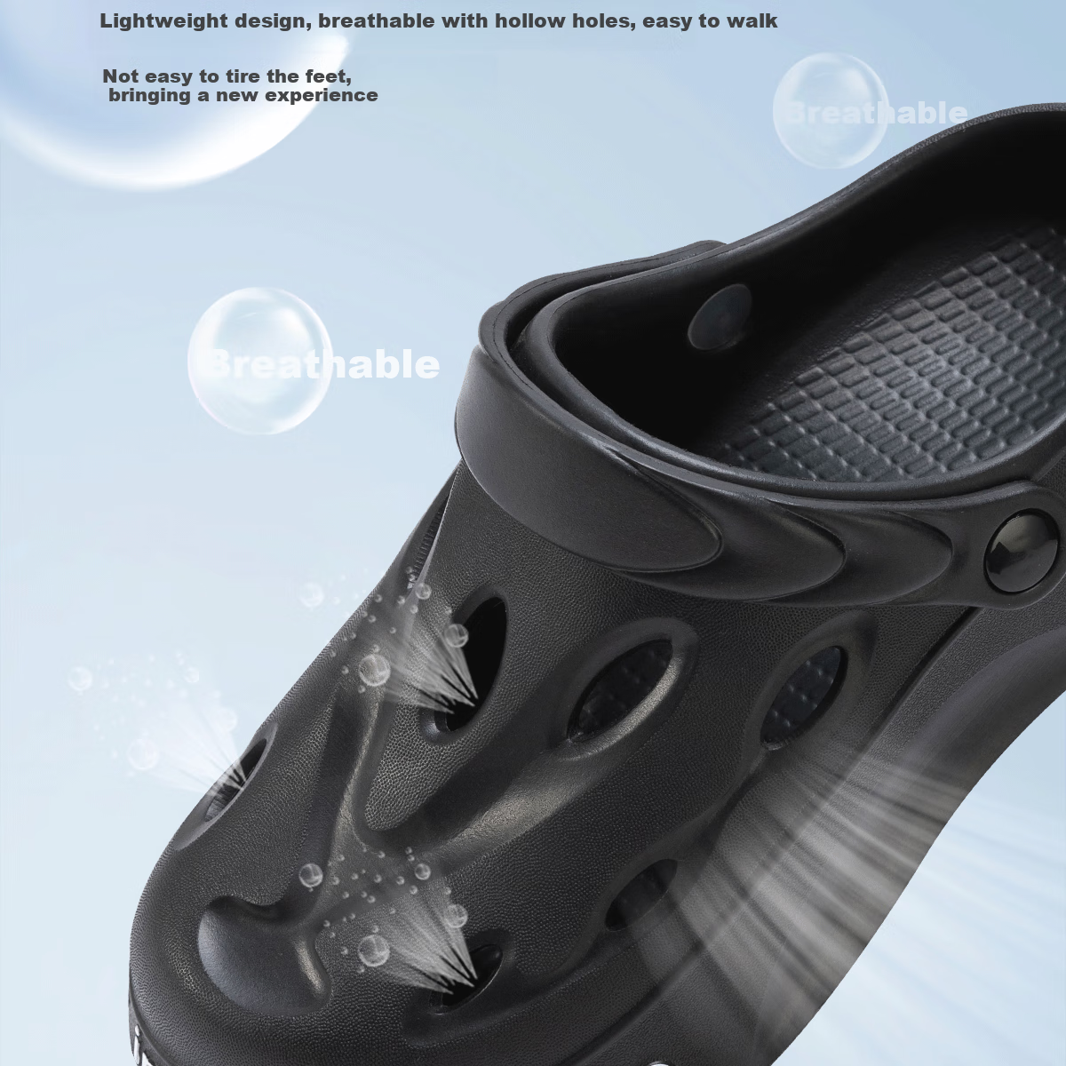 TZLDN Surgical Room Perforated Shoes, Men's Non-Slip Shock-Absorbing Slippers, Summer Outdoor Wear EVA Squishy Beach Sandals 10