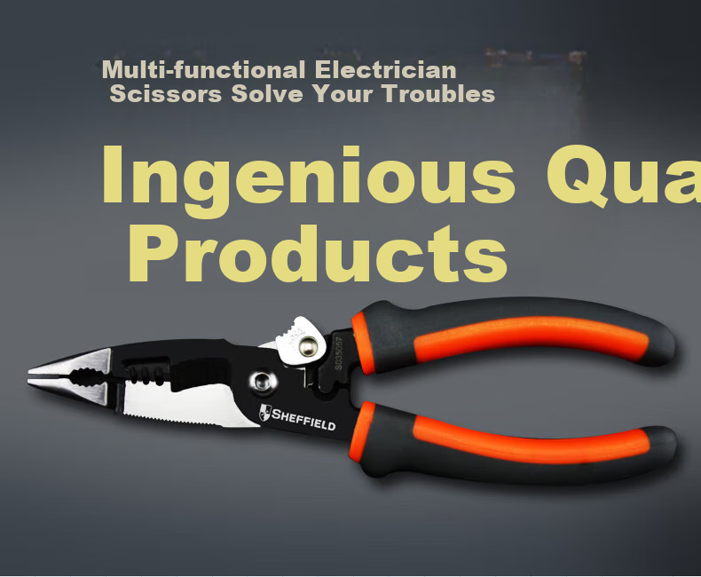 Gangdun SHEFFIELD S035057 5-In Multifunctional Needle-Nose Electrician's Pliers 3