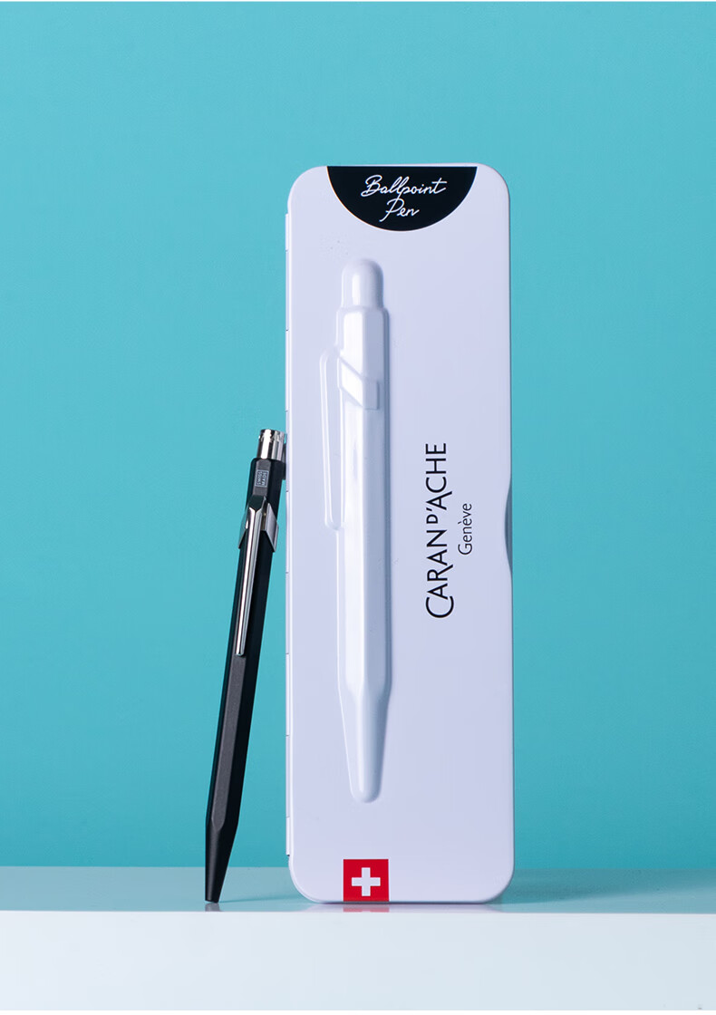 CARAN d'ACHE Swiss 849 Black Ballpoint Pen Oil-Based Signature Pen for Men and Women Students Practice Writing Gift for Teachers Custom High-End Black 1