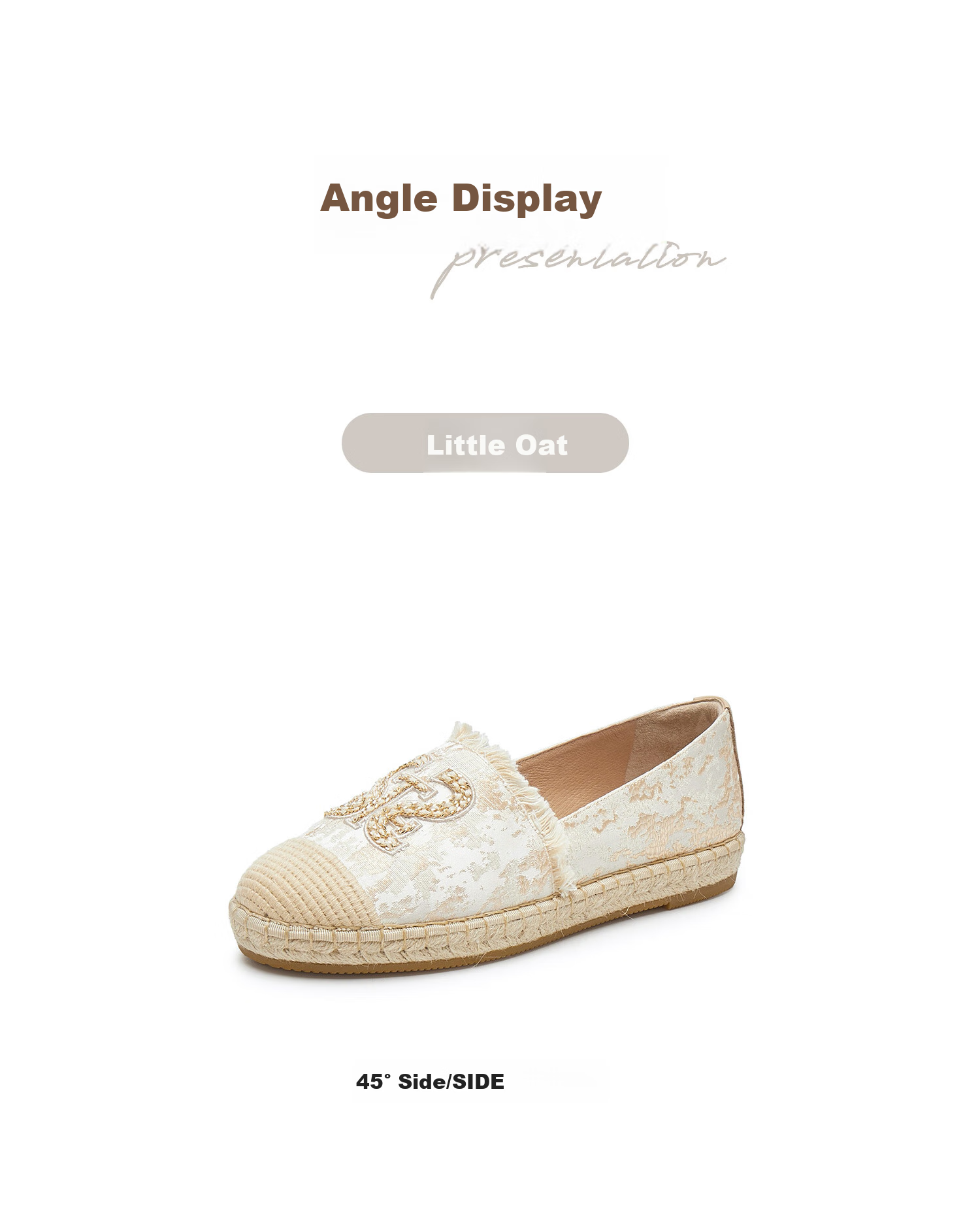 STACCATO Spring 2026 Small Gold Bar Malt Shoes, Fisherman Shoes, Slip-On Shoes, Women's Shoes, 9UA37AA6, Small Gold Bar, Size 34 19
