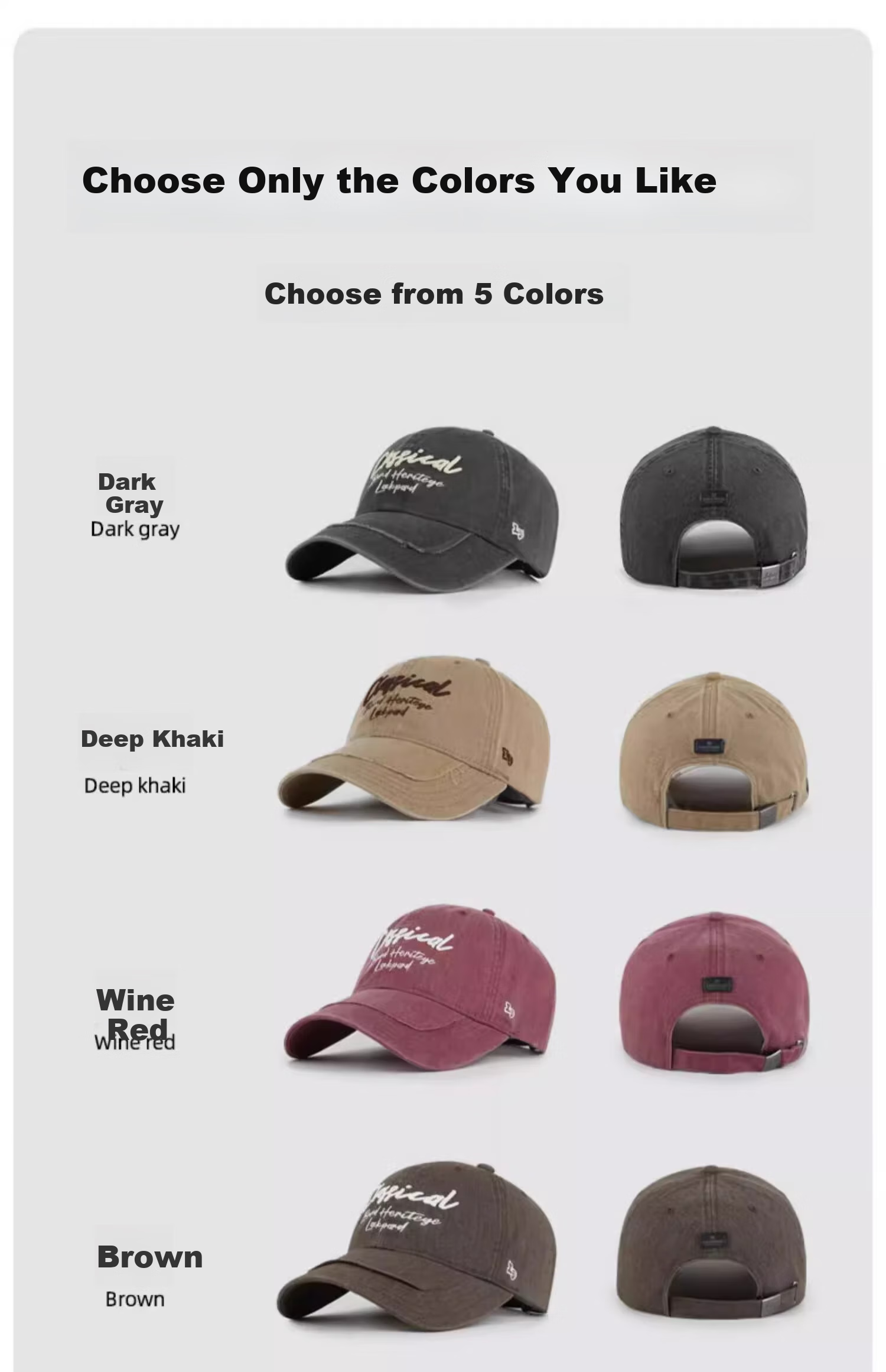 LACKPARD Versatile Baseball Cap for Men And Women, Spring And Summer Soft Top Fashion Face-Slimming Sun Visor Hat, Dark Gray, Adjustable 16