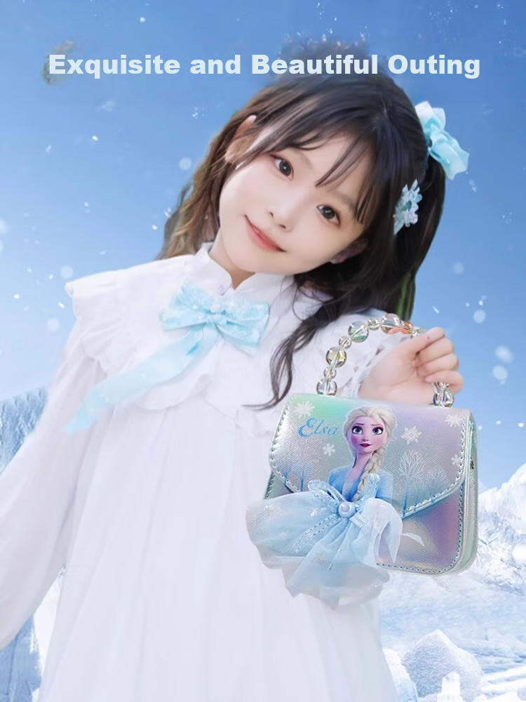 Disney Elsa Princess Handbag, Children's Toy, Birthday Gift for Girls Aged 3-6 Elsa Tote Bag, Suitable for Ages 7-14 5