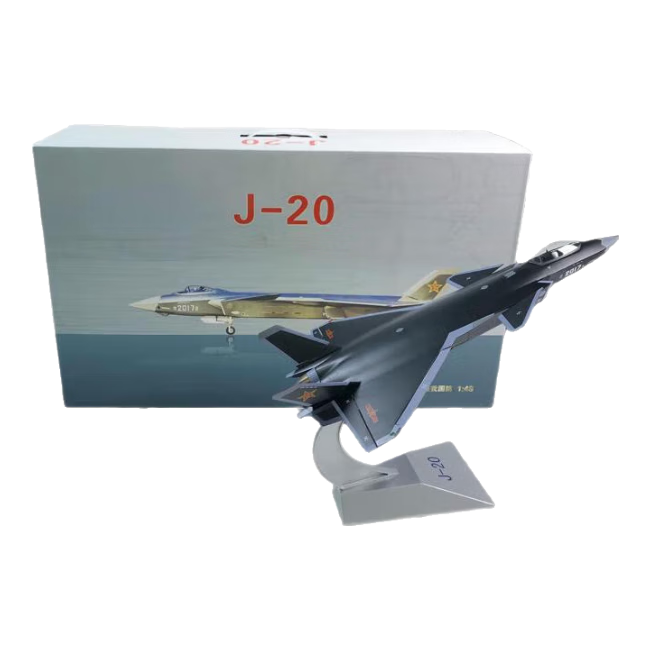Feiyun J-20 Fighter Jet Model Alloy Simulation J20 Aircraft Model Military Metal Ornament J20 Veteran Gift