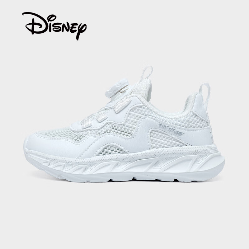 Disney Kids Running Shoes Boys and Girls Outdoor Spring Autumn Breathable Sports Sneakers 312 Mesh White Size 35