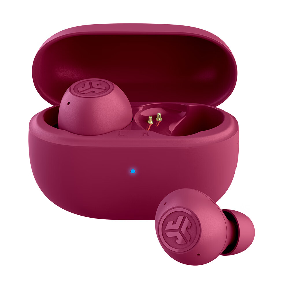 JLab GO Pop ANC True Wireless In-Ear Noise Cancelling Earbuds, Mini Bluetooth Headphones for Gaming, Sports, And Music, Compatible with Android/iOS, Gift, Rose Red