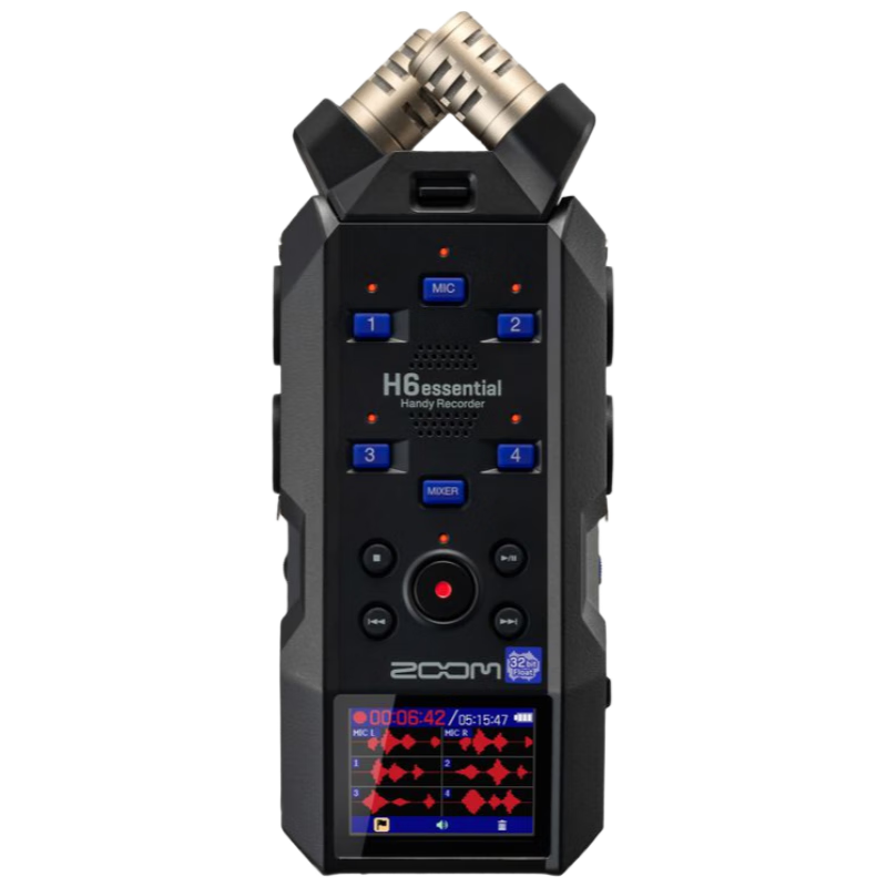 ZOOM H6e Portable Handheld Stereo Multi-Track Recorder, Mixer for DSLR Cameras, Internal Recording, Wedding Interviews, Band Recording, Outdoor Sound Recording, Live Streaming Sound Card