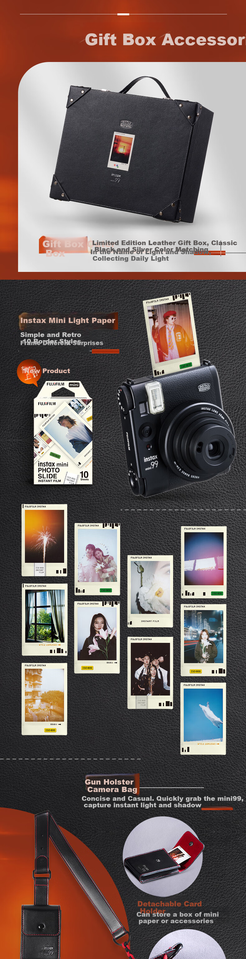 INSTAX Fuji INSTAX Instant Camera, Mini99 Radiant Flow Gift Box Set 2