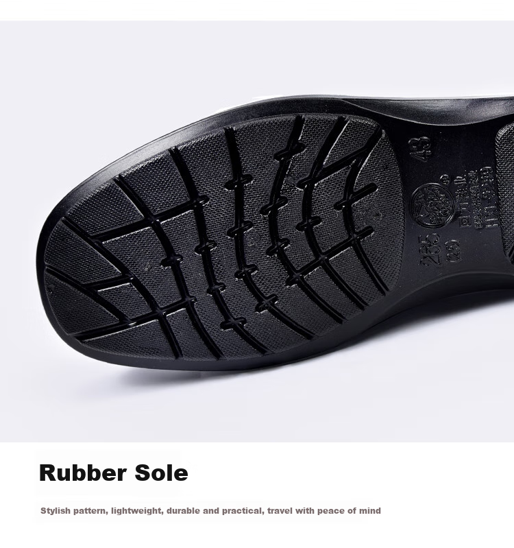 Huili Rain Boots for Men, Non-Slip Waterproof Shoes, Outdoor Wear-Resistant Rubber Shoes, Faux Leather Shoes, Oil-Resistant Chef Work Shoes, 3289 Black, Size 41 13