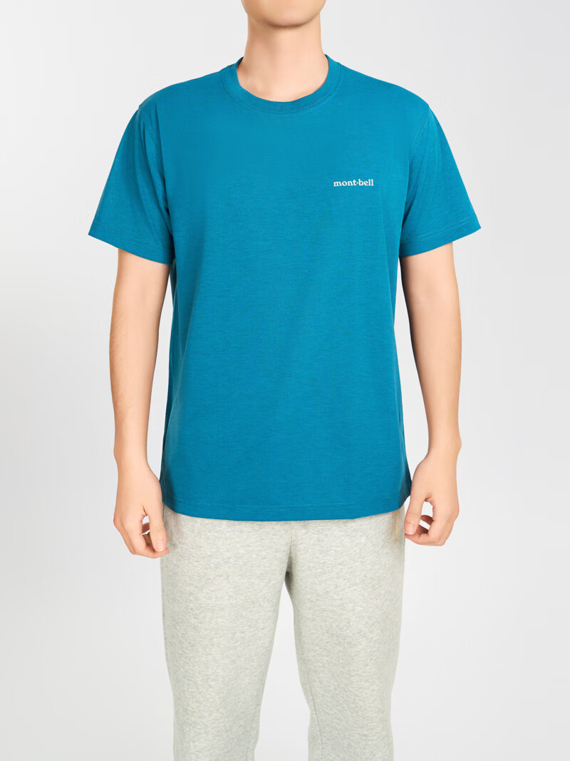 Mont-bell Quick-Dry Men's Breathable Sun-Protective Short Sleeve Outdoor T-Shirt Commuting Hiking Versatile Small Logo Tee 1114686 19