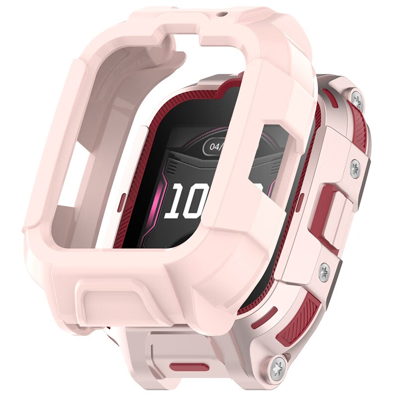 KMaxAI Compatible with Honor Select Whizkid 2Pro Children's Watch Protective Case + Screen Protector, Soft Rubber Phone Watch Case with Anti-Scratch Screen Film, Protective Shell Tempered Glass Film, Pink