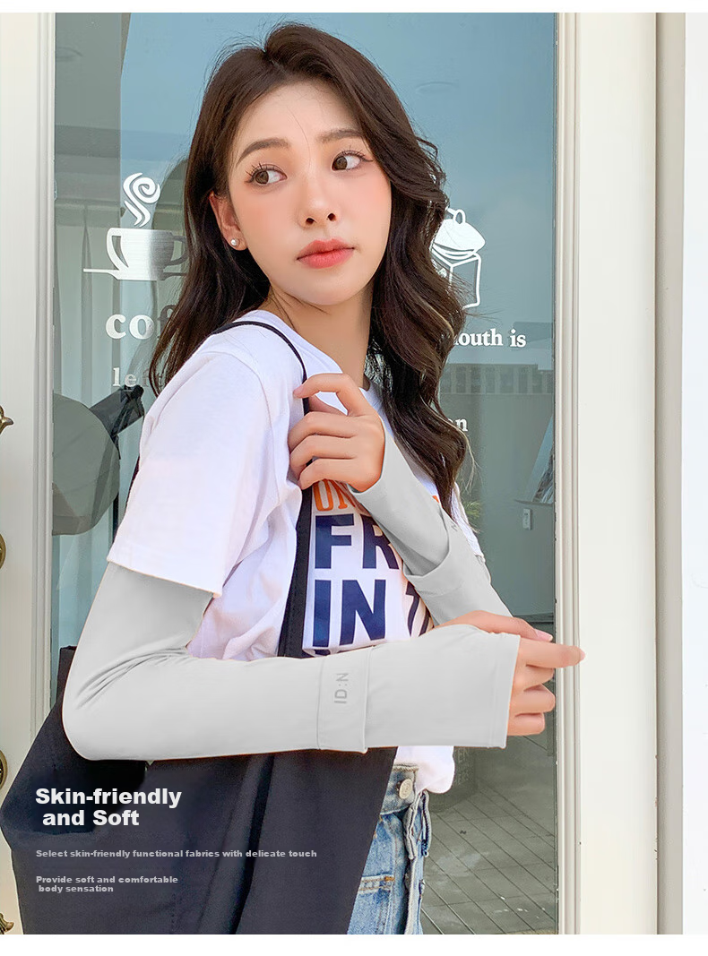 FitonTon Sun Protection Gloves for Women, Outdoor Arm Guards, Ice Silk Arm Sleeves for Summer Cycling, UV Protection Hand And Arm Covers, Accessories 9