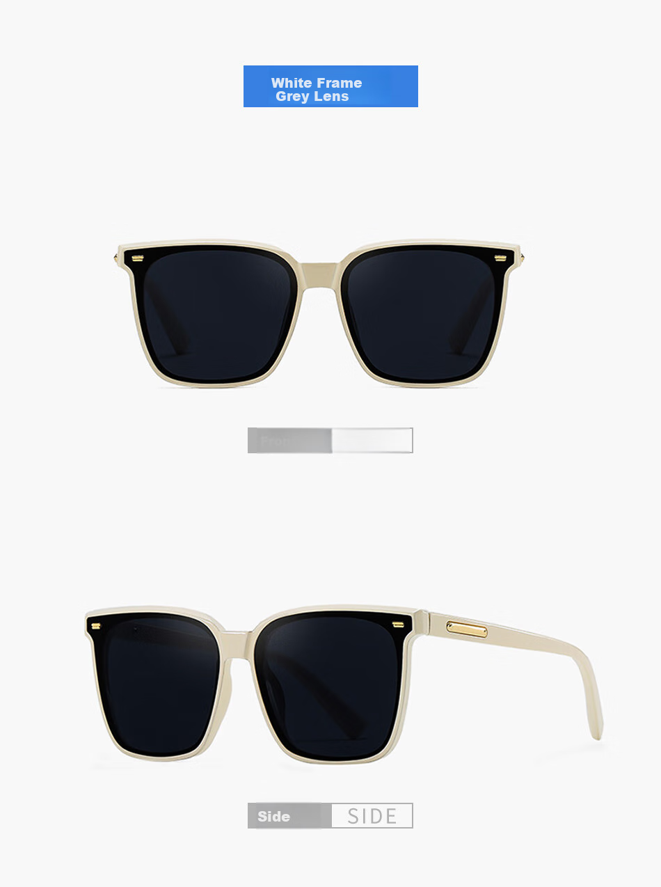 DRATRA Polarized Sunglasses for Men And Women, Large Face Slimming Effect, Driving Anti-Glare, Trendy Square Frame Sun Glasses 7