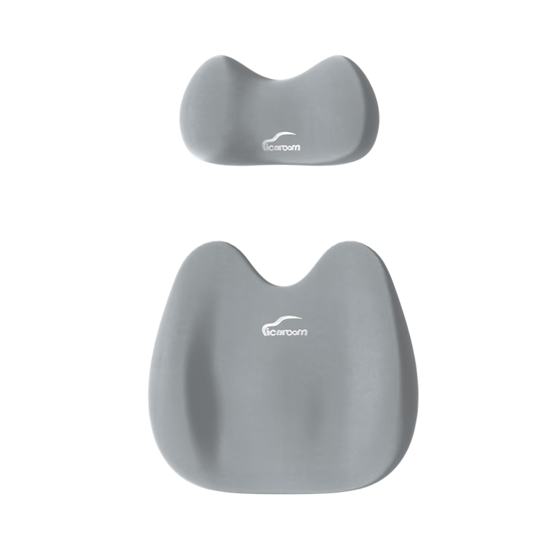 ICAROOM Car Headrest and Lumbar Support Set Memory Foam Neck Pillow Cervical Spine Cushion Backrest Lumbar Pad for Vehicle Seat