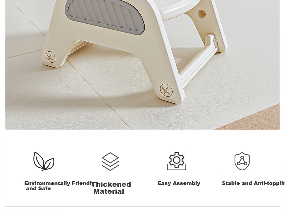 Babyviva Children's High Chair, Baby Dining Chair, Small Stool, Thickened Chair, Kindergarten Backrest Chair, Thickened Stable Non-Slip Home Use Chair 3