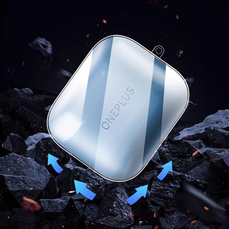 Fangfeixingqiu Compatible with OnePlus Buds 3 Case, OnePlus Buds 3 Ear Clip Protective Case, Simple Silicone Wireless Charging Case, Shockproof Soft Shell - Transparent + Lanyard