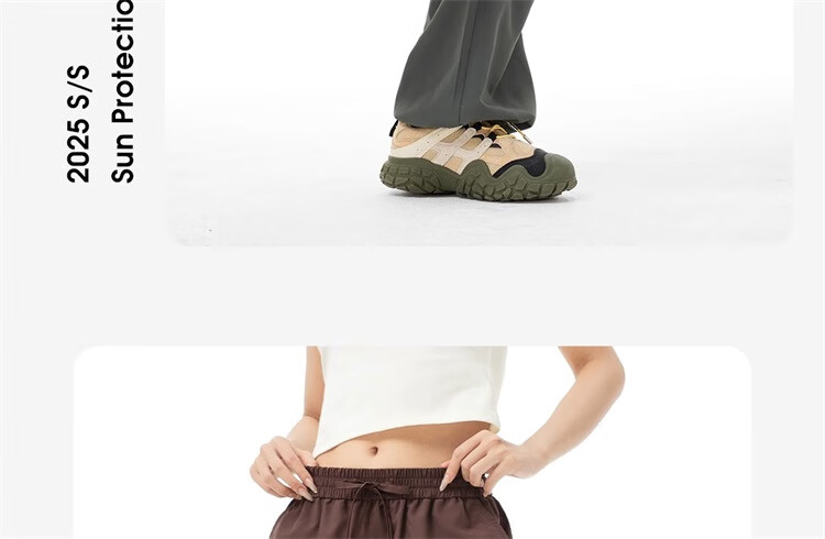 CAMEL Outdoor Quick-Dry Paratrooper Pants Straight-Leg Cargo Pants Quick-Dry Trousers A25BA49039 French Brown, Women's XL 20