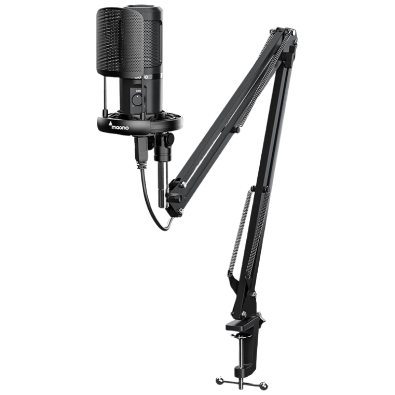 Maono Microphone Professional Condenser Mic for Computer, Mobile, Laptop Recording, Live Streaming, Dubbing, Online Classes, Gaming, Conversation, Flash Host BoBo Mic 461S