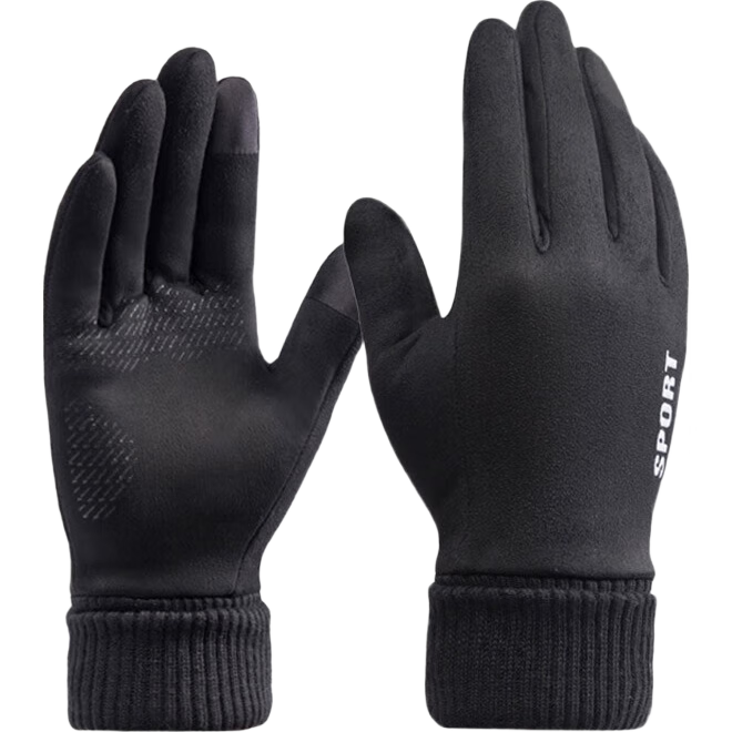 BWNK Outdoor Waterproof Gloves, Winter Zipper Touchscreen Gloves for Men And Women, Windproof Motorcycle Gloves, Warm Fleece-Lined Hiking And Skiing Gloves, XL