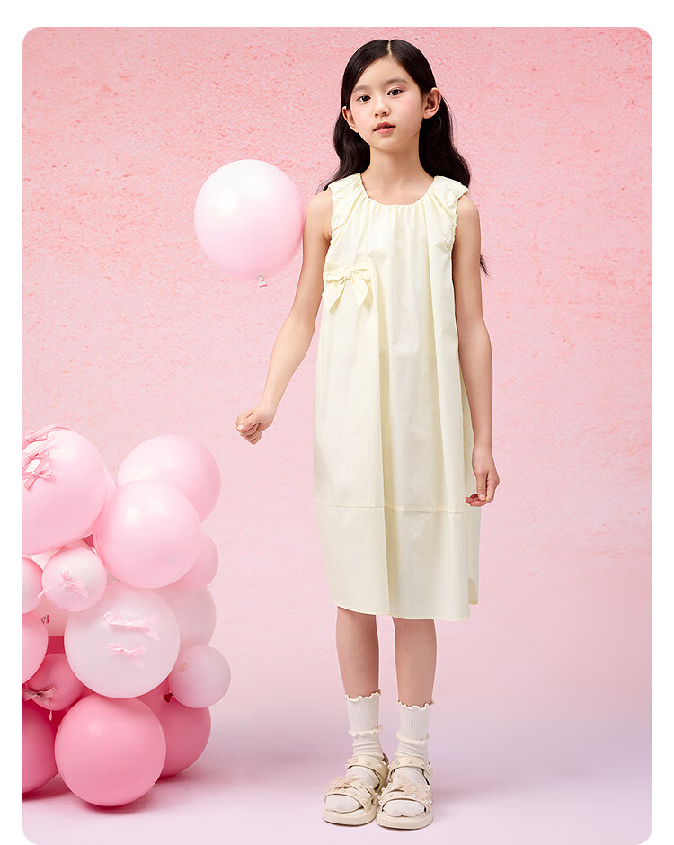 BALABALA Girls' Dress, Children's Summer Dress, Sleeveless Dress for Older Kids, Sweet Style, 208225111024 12